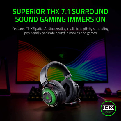 Kraken Ultimate RGB USB Gaming Headset with Base Station V2 Chroma Bundle - Classic Black