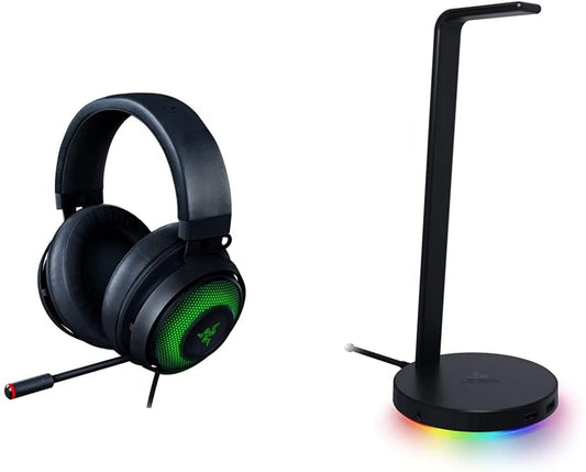 Kraken Ultimate RGB USB Gaming Headset with Base Station V2 Chroma Bundle - Classic Black