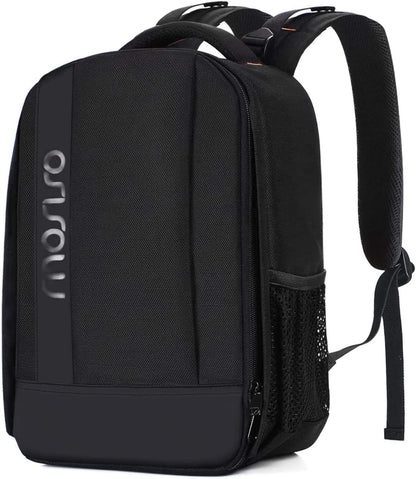 Professional Camera Backpack for DSLR/SLR/Mirrorless Photography, Shockproof Padded Bag with Customizable Inserts and Tripod Holder, Compatible with Canon, Nikon, Sony, and More, Black