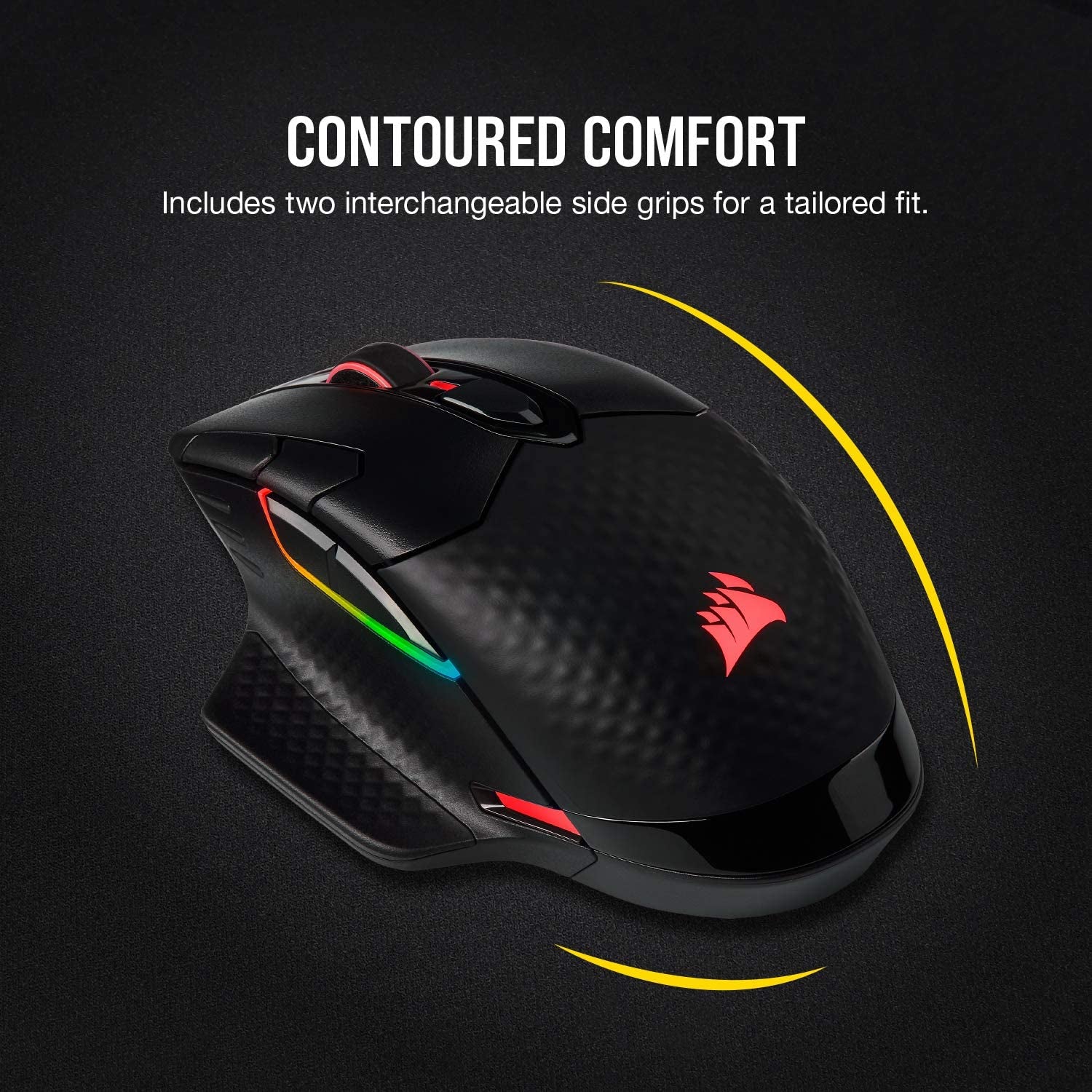 Unleash Your Gaming Potential with the Dark Core RGB Pro Wireless Gaming Mouse - Optical Precision, 18,000 DPI, and Stunning RGB Backlighting in Sleek Black